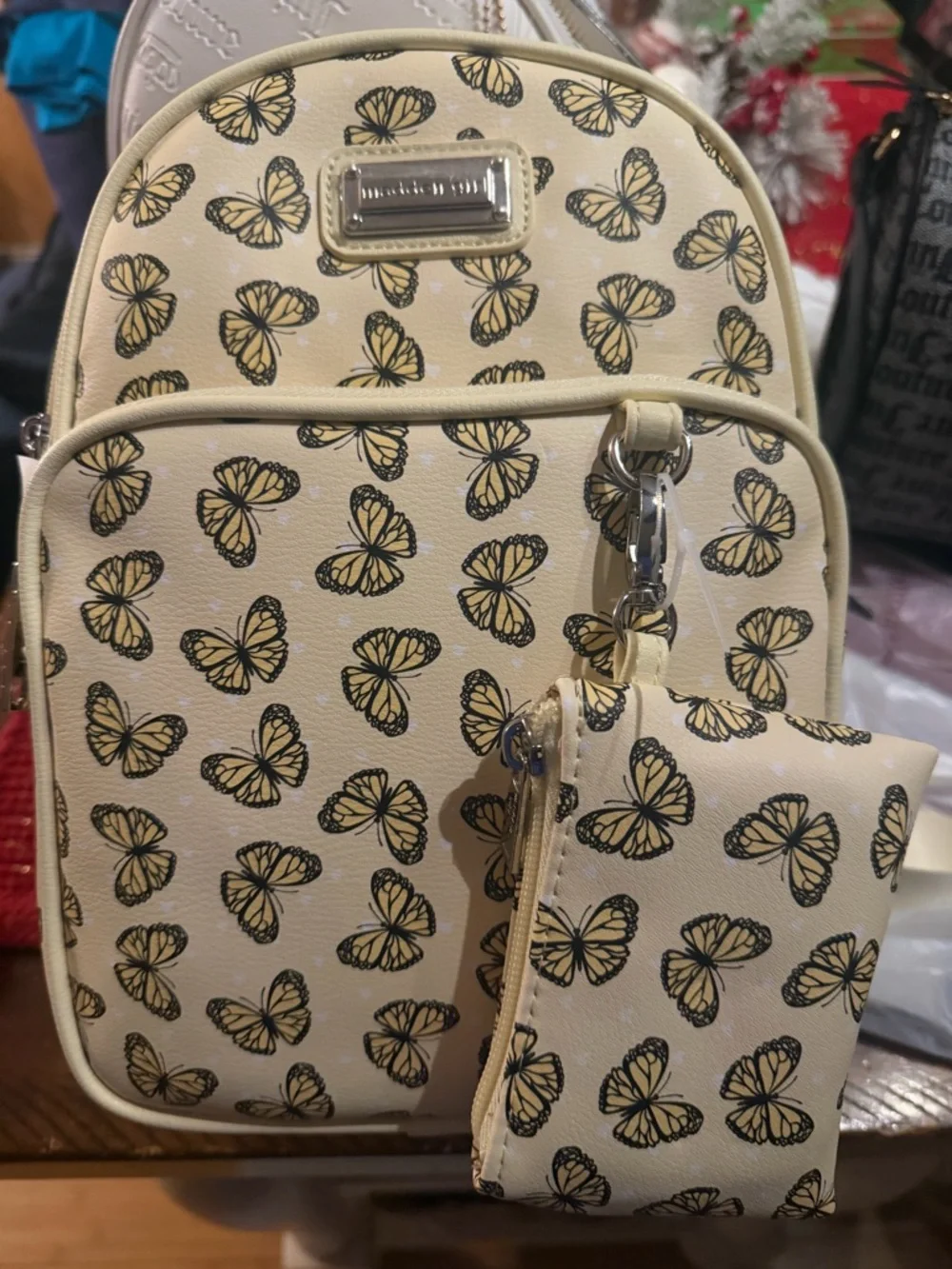 madden girl Yellow Butterfly Mini Backpack - Picture 2 of 4